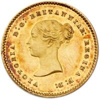 Great Britain. Gold Pattern Quarter Sovereign, 1853