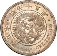 Japan. Yen, Year 15 (1882)