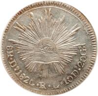Mexico. Hook-Neck Eagle 8 Reales, 1824-Do RL