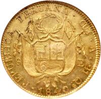 Peru. 8 Escudos, 1840-A (Cuzco)