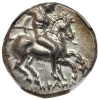 Calabria, Taras. Silver Nomos (7.92 g), ca. 302-290 BC