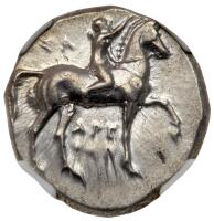 Calabria, Taras. Silver Nomos (7.72 g), ca. 302-280 BC