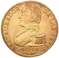 Argentina-Republic. 8 Escudos, 1842-R (La Rioja)