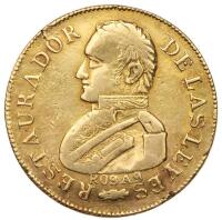 Argentina-Republic. 2 Escudos, 1842-R (La Rioja)