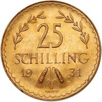 Austria. 25 Schillings, 1931