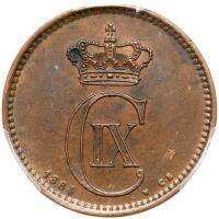 Denmark. 5 Ore, 1884 CS