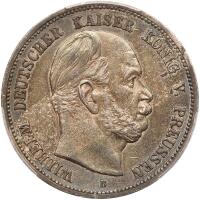 German States: Prussia. 5 Marks, 1875-B
