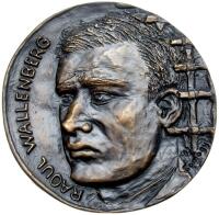 Israel. Raoul Wallenberg Memorial Cast Bronze Medal, 1999.