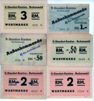 Germany. 6-piece lot of Buchenwald Concentration Camp, no date (1937-1945) Notes
