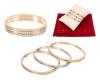 Cartier Luxury: Three (3) Pave Diamond Bangle Bracelets (Small Model) in 18K White, Yellow and Rose Gold, Superior, Pre-