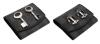 Louis Vuitton: Two Pair of Men's Cufflinks, Anchor Shaped and Key Shaped in Louis Vuitton Leatherette Pouches and Gift B