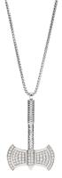 Jason of Beverly Hills: "Mjollnir" Pendant in 14K White Gold with 66 White Accent Diamonds