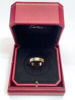 Cartier 18K Vend&Atilde;&acute;me, Yellow, White and Rose Gold Striped Band with Original Ring Box and Outer Box