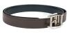 Men's Cartier Belt, Mint, Unused with Very Appealing Cartier Buckle Reversible Leather: Taupe on One Side, Steel Grey th
