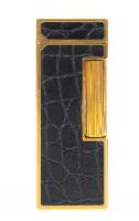 Impressive, Elegant, Dunhill Butane Lighter in Genuine Black Alligator