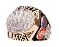 1995 San Francisco 49ers Super Bowl XXIX Championship Ring. 10K Yellow Gold with 5 Carats in Diamonds. Rare and Near Min