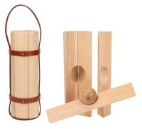 Herm&egrave;s Luxury: Scarce 6 Pin Strike / Bowling Set with Strapped Leather Carrying Tote, Mint in Original Box