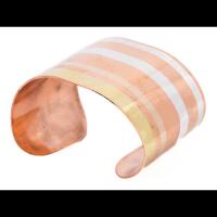 Prized Vintage Tiffany & Co. Mixed Metal Cuff Bracelet in Gold, Copper and Silver, Beautiful Pre-Owned Condition.
