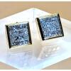 Beautiful Pair of Ladies Post Earrings in 14K Yellow Gold with Princess Cut Diamonds Totaling 1.5 Carats
