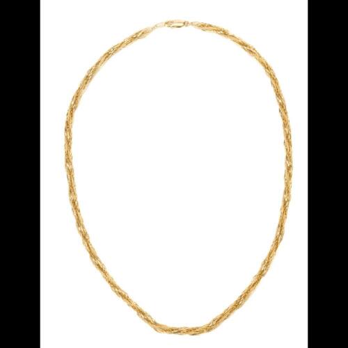 Lady's 14K Yellow Gold Chain 18" in Length of Two Interlocking Chains Resulting in a Fine, Understated Elegance