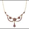 Extremely Appealing, Antique Gilt Silver and Garnet Necklace