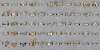 Fifty (50) 14K Yellow and White Gold Diamond Rings Plus 7 10K Gold Diamond