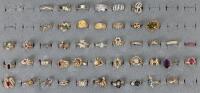 30 14K Gold Rings Plus 16 10K Rings. No Authentic Diamonds