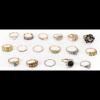 Collection of 17 Ladies Rings in 14K Gold,7 having Modest Diamonds, 10 having Precious and Semi-Precious Stones