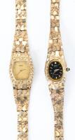 Two Vintage Ladies Watches: Paul Maret and Seiko Quartz Watches in 14K Yellow Gold Bracelet Bands of Fine Quality