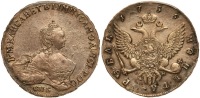 Russia. Rouble, 1756-SPB I M. PCGS graded About Unc Detail (Cleaned)
