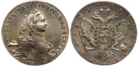 Russia. Rouble, 1764-SPB SA. PCGS graded About Unc Detail (Cleaned)