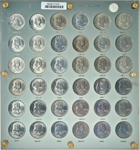 1948-1963-D Complete Brilliant Uncirculated Set of Franklin Half Dollars