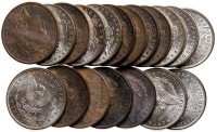 19-pieces of Pre 1921 Morgan Dollars all MS-60+ to MS-64