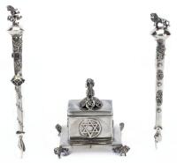 Russian Imperial Silver Judaica Trio