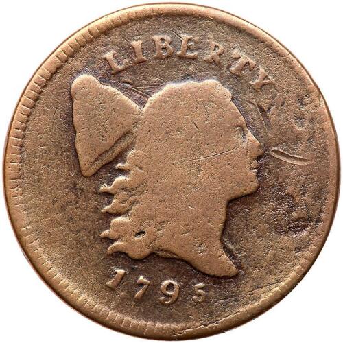 1795 Liberty Cap 1/2C. Pln Edge, Punct Date