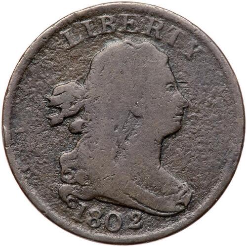 1802/0 Bust 1/2C. Reverse of 1802