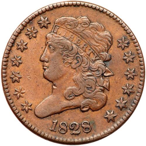 1828 Classic Head 1/2C. 13 Stars