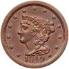1849 Coronet Head 1/2C