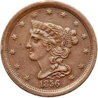 1856 Coronet Head 1/2C