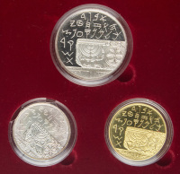 Archaeology, 42nd Anniversary of Israel's Independence Set of Gold and Silver Coins