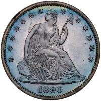 1890 Liberty Seated 50C NGC Proof 65