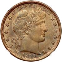 1899 Barber 50C NGC MS65
