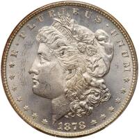 1878 Morgan $1. Strongly Dbld Tail Feathers