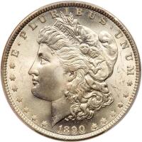 1890 Morgan $1 PCGS MS65