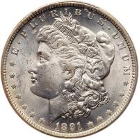 1891-O Morgan $1