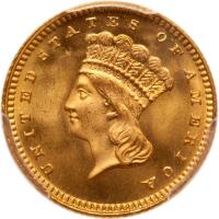 1880 $1 Gold Indian