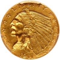 1911 $2.50 Indian