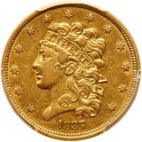 1837 $5 Classic Head