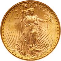 1924 $20 St. Gaudens NGC MS64