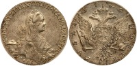 Russia. Rouble, 1766-SPB ASh. PCGS graded About Unc Detail (Cleaned)